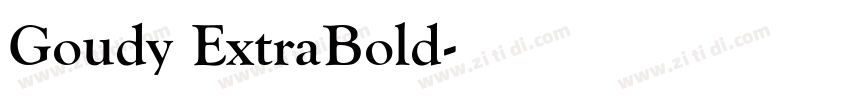 Goudy ExtraBold字体转换